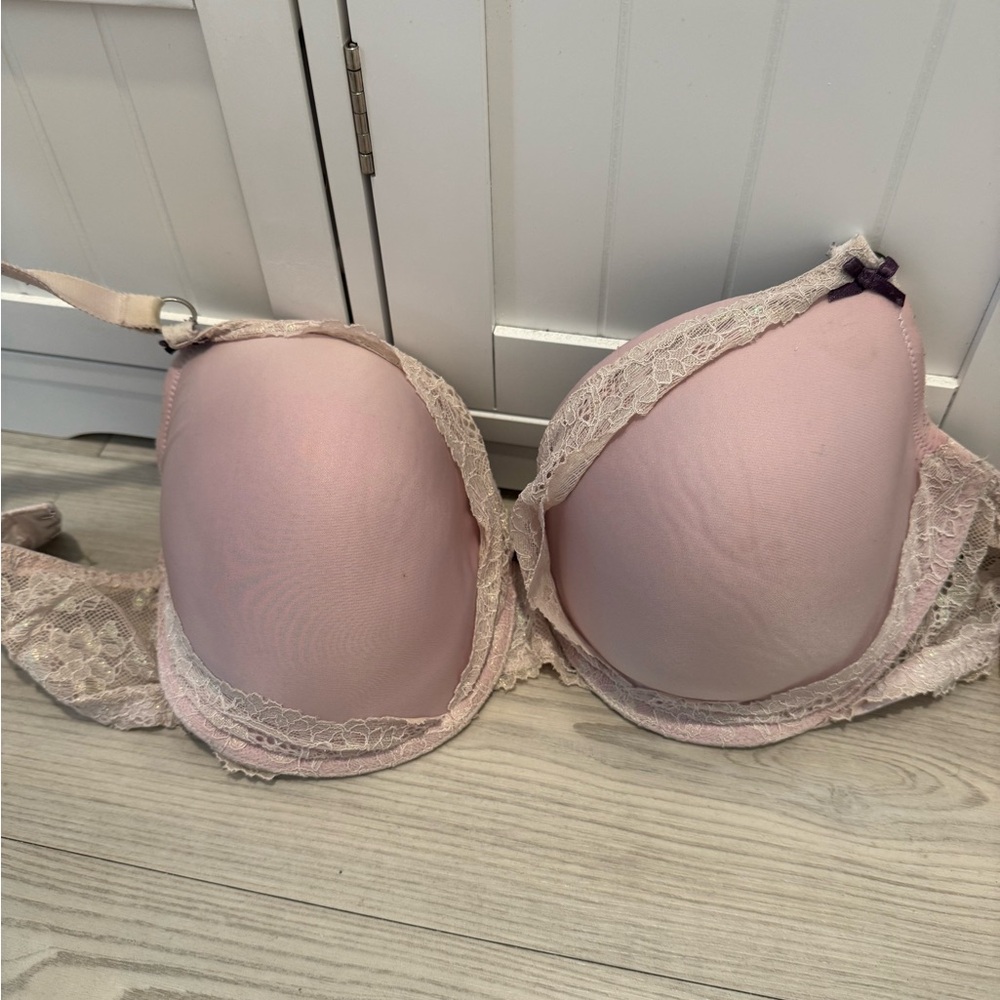Victoria's Secret Pink Lace Bra with Purple Accent